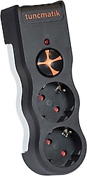 Tunçmatik PowerSurge2 TSK19022 1050 Joule Anahtarlı Kablosuz Siyah 2'li Akım Korumalı Priz