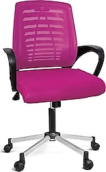 Türksit Karizma File Krom Ayaklı Pembe Çalışma Koltuğu