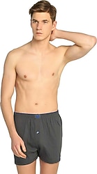 Tutku 0117 Penye Düz Erkek Boxer