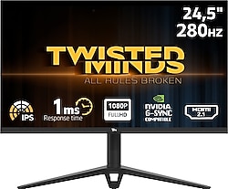 Twisted Minds TM24FHD280IPS 24.5" 1 ms Full HD Pivot IPS 280 Hz Oyuncu Monitörü