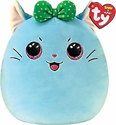 Ty Squish Boos Kirra Fiyonklu Mavi Kedi 35 cm