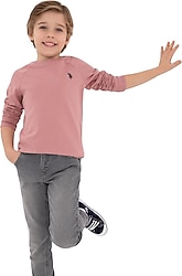 U.S. Polo Assn 50313832-VR221 Gül Kurusu Çocuk Sweatshirt