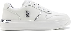 U.S. Polo Assn Alka Beyaz Kadın Spor Ayakkabı