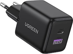 Ugreen 65014 30 W Siyah Hızlı Şarj Adaptörü