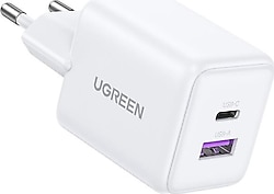 Ugreen 65015 30 W Beyaz Hızlı Şarj Adaptörü