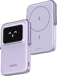 Ugreen Uno Mor 5000 mAh Hızlı Şarj MagSafe Powerbank
