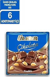 Ülker 65 gr 6'lı Paket Fındıklı Sütlü Kare Çikolata