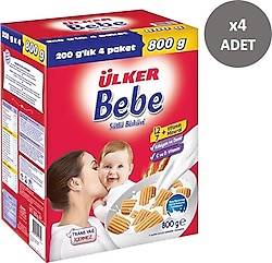 Ülker Bebe Bisküvisi 800 gr 4 Adet