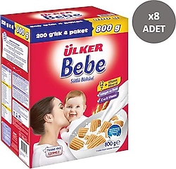 Ülker Bebe Bisküvisi 800 gr 8 Adet