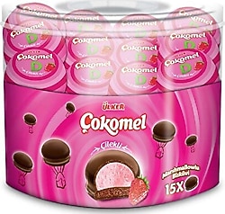 Ülker Çokomel Çilekli Marshmallow Bisküvi 15x12 gr