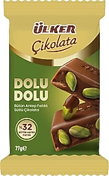 Ülker Dolu Dolu Antep Fıstıklı Sütlü Çikolata 77 gr