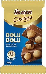Ülker Dolu Dolu Fındıklı Sütlü Çikolata 80 gr