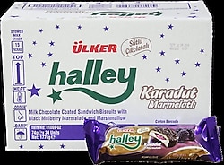 Ülker Halley Mini Karadut Dolgulu Sandviç Bisküvi 74 gr 24'lü