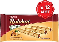 Ülker 9 Kat Rulokat Fındık Kremalı Gofret 42 gr 12'li