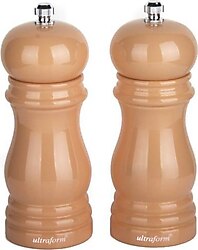 Ultraform Ahşap Karabiber Tuz Değirmen Seti 14 cm Pembe