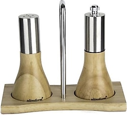 Ultraform SS22-3832 Ahşap Standlı 12 cm Tuzluk Biberlik