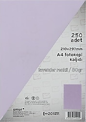Umur A4 80 gr 250 Yaprak Renkli Fotokopi Kağıdı Lavender