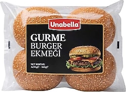 Unabella Gurme Hamburger Ekmeği 4'lü 360 gr