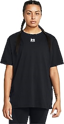 Under Armour Campus 1387193 Kısa Kollu Bisiklet Yaka Kadın Oversize Tişört