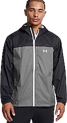 Under Armour Cloudstrike Colorblock 1381880-001 Kapüşonlu Siyah Erkek Yağmurluk