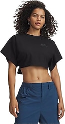 Under Armour Cropped Script 6009677 Kısa Kollu Bisiklet Yaka Crop Tişört