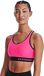 Under Armour Mid Keyhole Bra Sporcu Sütyeni Fuşya 1307196-695