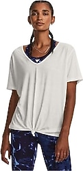 Under Armour Project Rock Completer Deep 1380234 Kısa Kollu V Yaka Kadın Oversize Tişört