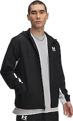 Under Armour Rival 1390149-001 Kapüşonlu Siyah Erkek Rüzgarlık