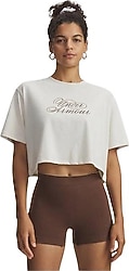 Under Armour Scriptheart 6011506 Kısa Kollu Bisiklet Yaka Crop Tişört