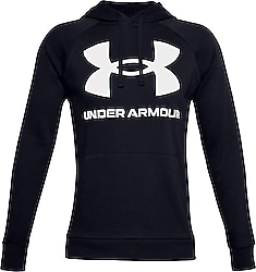 Under Armour UA Rival Fleece Big Logo HD Erkek Sweatshirt Siyah 1357093-001