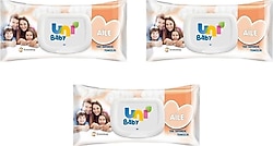 Uni Baby Aile 90 Yaprak 3'lü Paket Islak Mendil