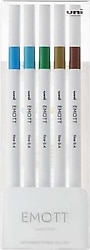 Uni-Ball Emott 0.4 mm Ada Renk 5'li Fine Akrilik Uçlu Kalem