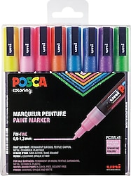 Uni-Ball PC-3ML 8'li Simli Marker Kalem Seti