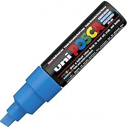 Uni-Ball Posca PC-8K 8 mm Kesik Uç Açık Mavi Boyama Markörü