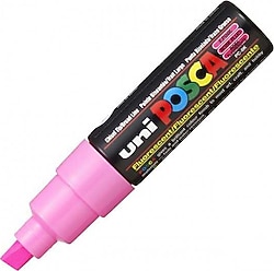 Uni-Ball Posca PC-8K 8 mm Kesik Uç Floresan Pembe Boyama Markörü