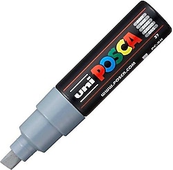 Uni-Ball Posca PC-8K 8 mm Kesik Uç Gri Boyama Markörü