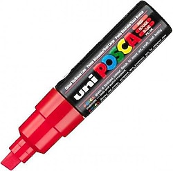 Uni-Ball Posca PC-8K 8 mm Kesik Uç Kırmızı Boyama Markörü