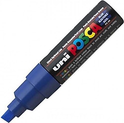 Uni-Ball Posca PC-8K 8 mm Kesik Uç Mavi Boyama Markörü