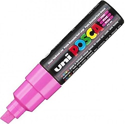 Uni-Ball Posca PC-8K 8 mm Kesik Uç Pembe Boyama Markörü