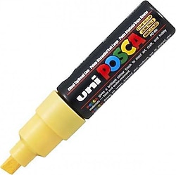 Uni-Ball Posca PC-8K 8 mm Kesik Uç Saman Sarısı Boyama Markörü
