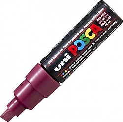 Uni-Ball Posca PC-8K 8 mm Kesik Uç Şarap Kırmızı Boyama Markörü