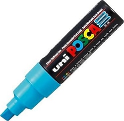 Uni-Ball Posca PC-8K 8 mm Kesik Uç Turkuaz Boyama Markörü