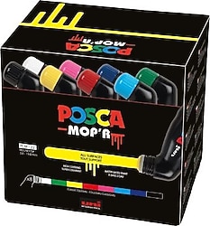Uni-Ball Posca Mop'r PCM-22 8'li Marker Kalem Seti