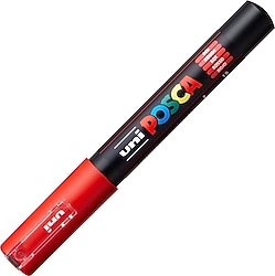 Uni-Ball Posca PC-1M 0.7 mm Kırmızı Marker Kalem