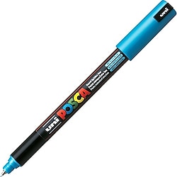 Uni-Ball Posca PC-1MR 0.7 mm Metalik Mavi Marker Kalem