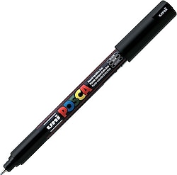 Uni-Ball Posca PC-1MR 0.7 mm Siyah Marker Kalem
