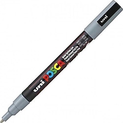 Uni-Ball Posca PC-3M 0.9-1.3 mm Gri Boyama Markörü