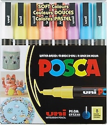 Uni-Ball Posca PC-3M 8'li Soft Marker Kalem Seti