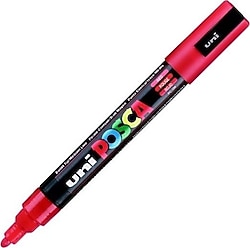 Uni-Ball Posca PC-5M 1.8-2.5 mm Kırmızı Boyama Markeri