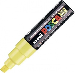 Uni-Ball Posca PC-8K 8 mm Kesik Uç Sarı Boyama Markörü